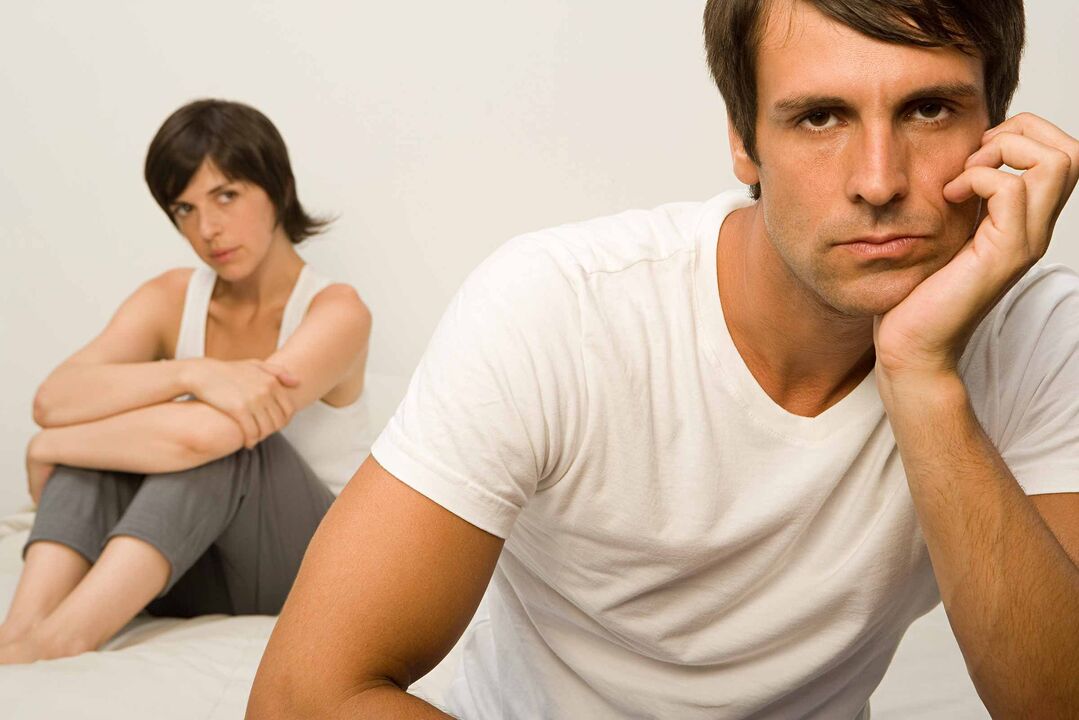 Des facteurs négatifs peuvent conduire à l'impuissance masculine